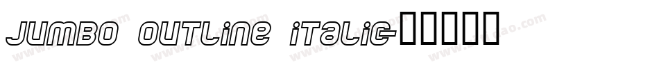 jumbo outline italic字体转换